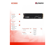 Kingston 1TB M.2 PCIe Gen4 NVMe KC3000 - 691100 - zdjęcie 3